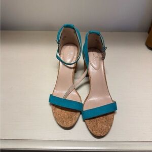 Bandolino Teal Ankle Strap Heels
